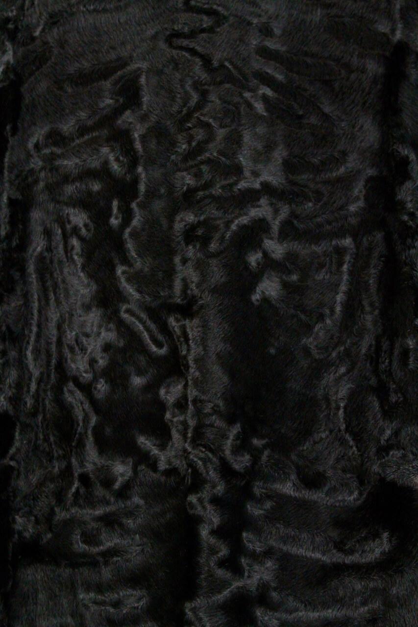 1960s Bepe Création de Paris Black Fringed Persian Lamb Fur Cape Jacket 7