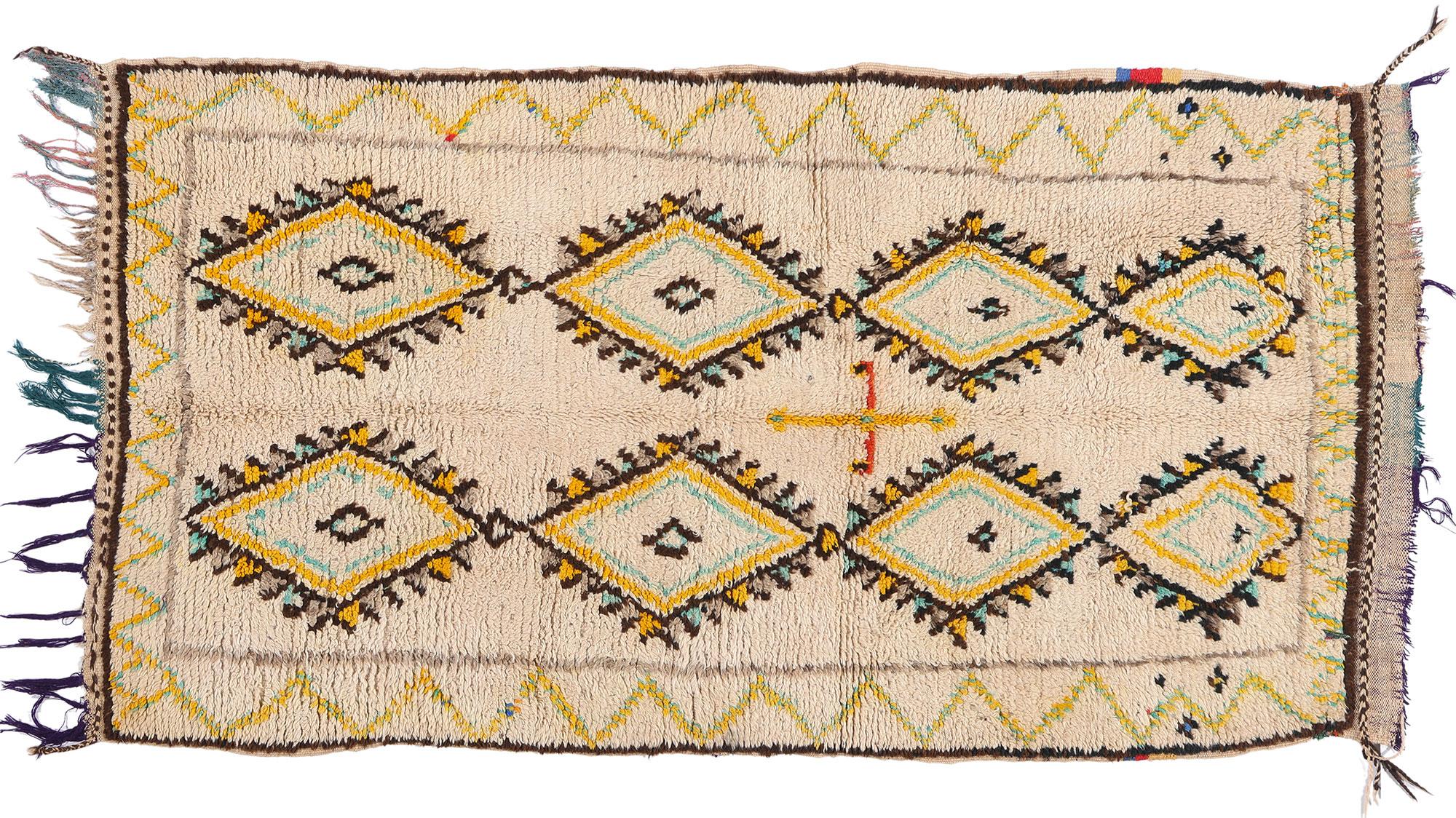 1960's Berber Moroccan Azilal Carpet For Sale 3