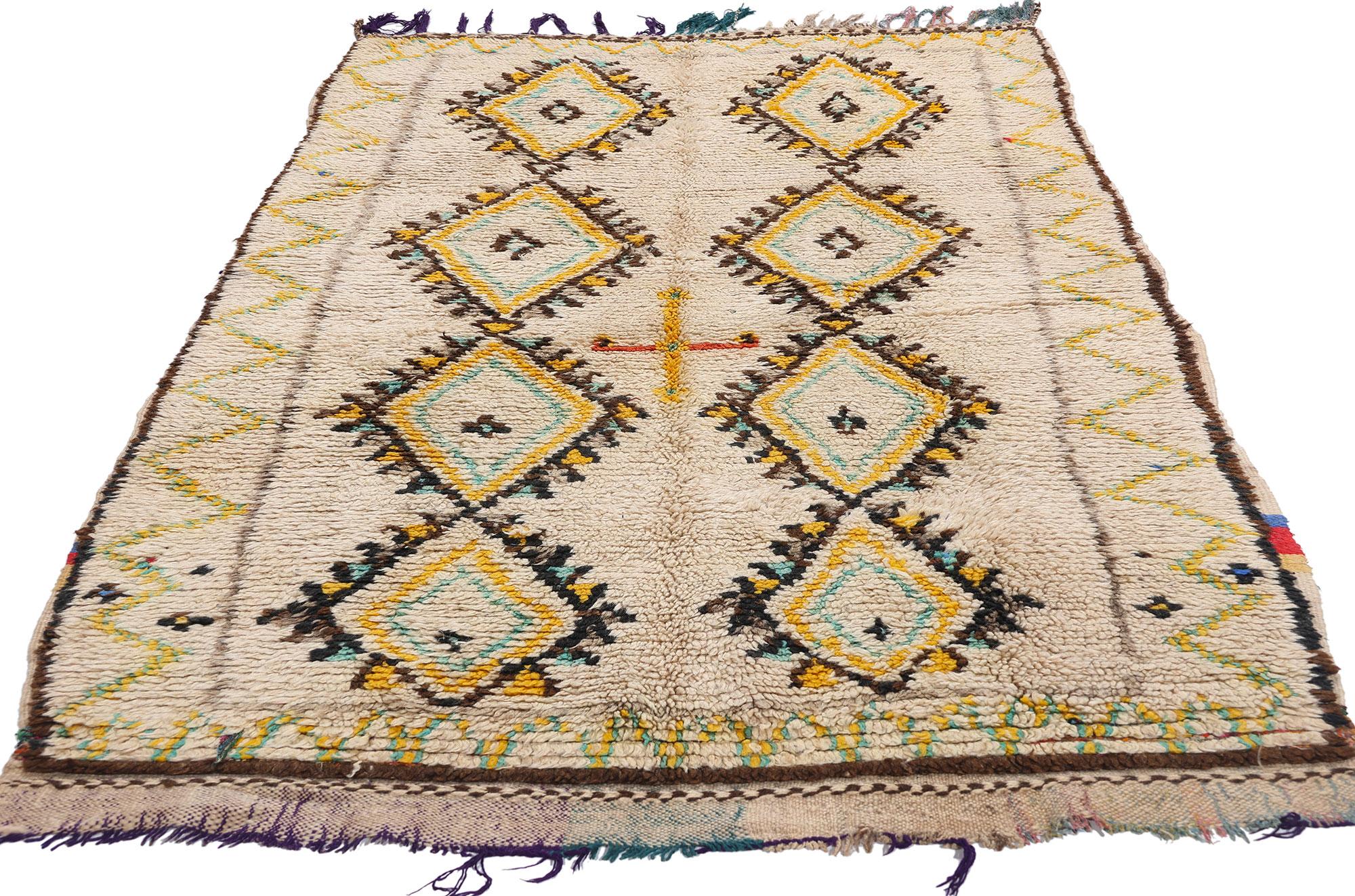 Bohemian 1960's Berber Moroccan Azilal Carpet For Sale