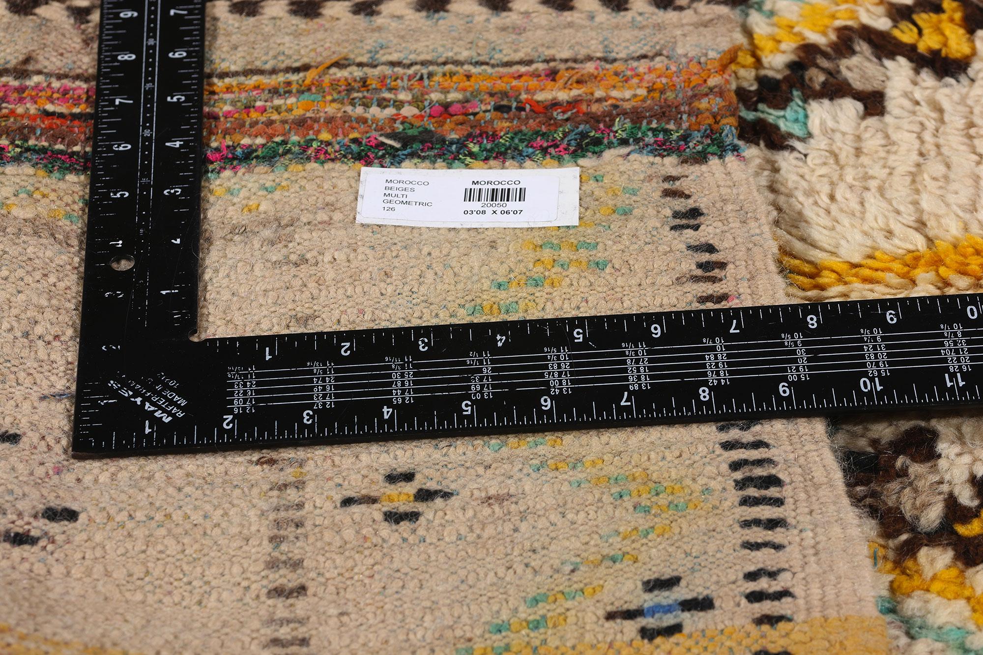20th Century 1960's Berber Moroccan Azilal Carpet For Sale