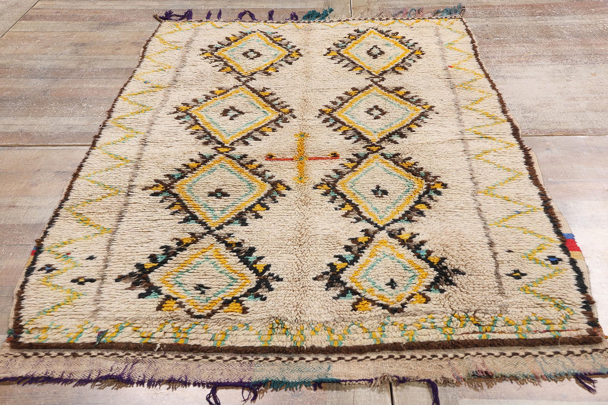 1960's Berber Moroccan Azilal Carpet For Sale 1