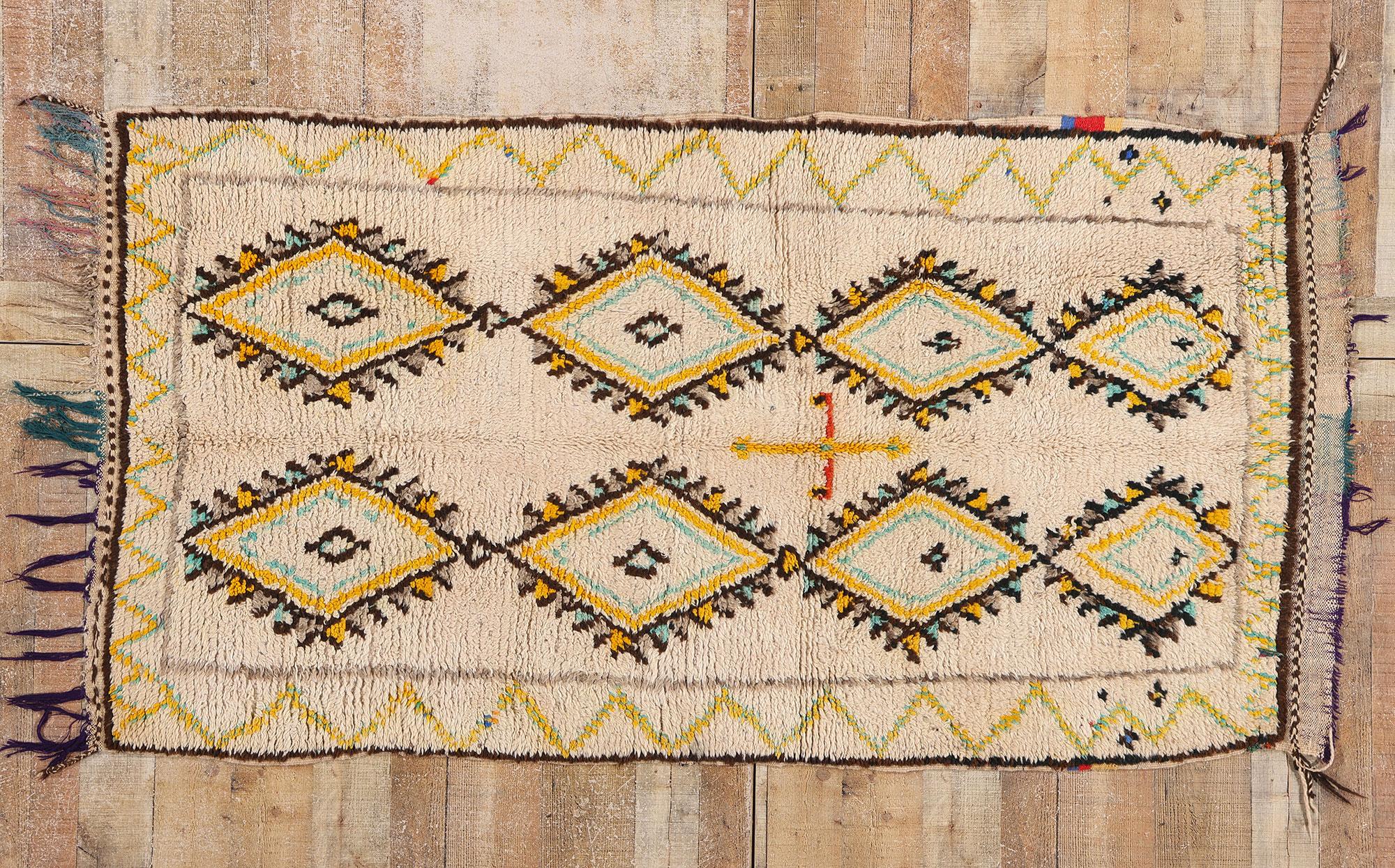 1960's Berber Moroccan Azilal Carpet For Sale 2