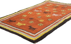 1960's Berber Tikdift Zanagah Marokkanischer Teppich mit Modernität