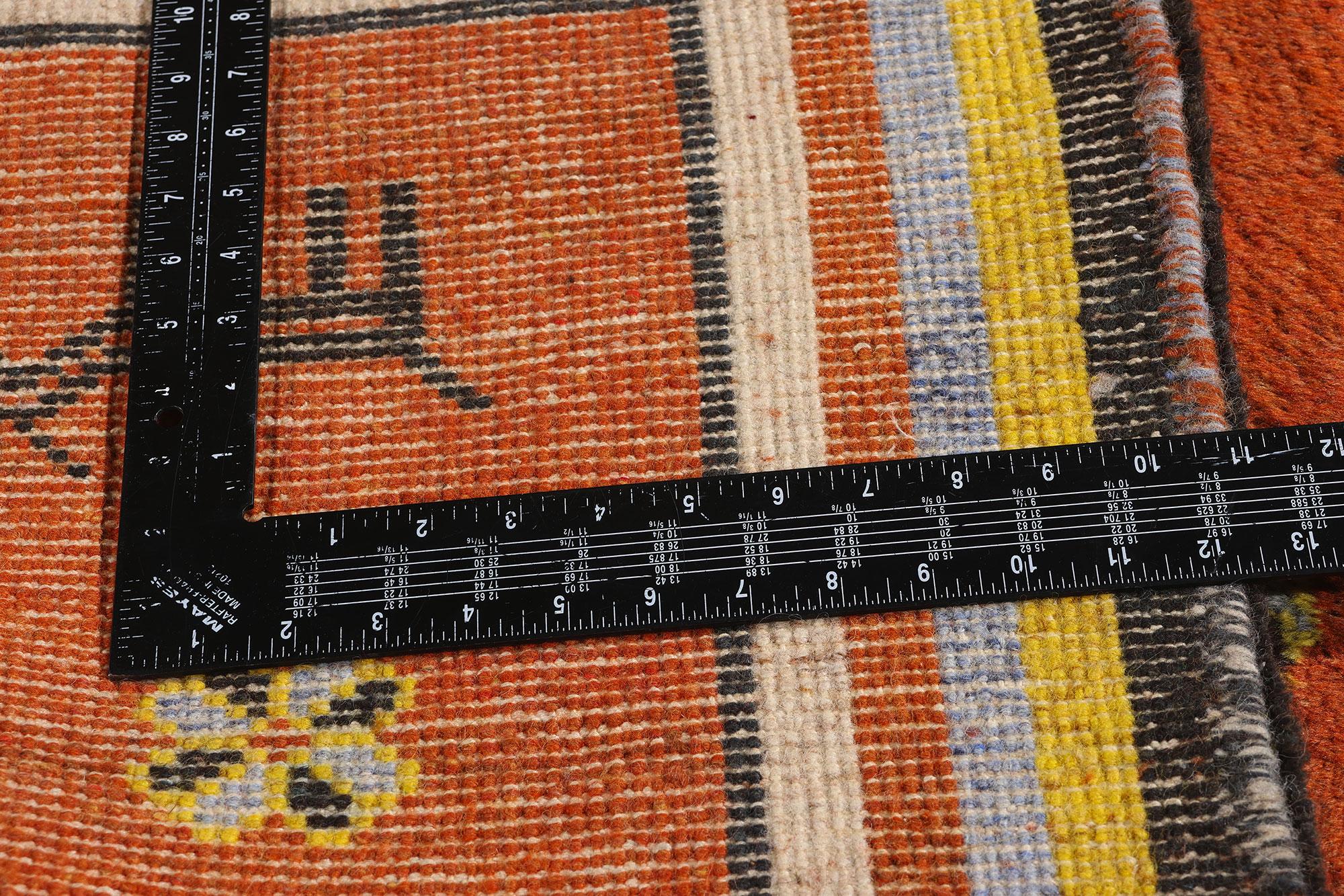 Wool 1960's Berber Tikdift Zanagah Moroccan Carpet with Modern Style For Sale