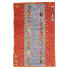 1960's Berber Tikdift Zanagah Marokkanischer Teppich mit Modernität