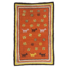 1960's Berber Tikdift Zanagah Marokkanischer Teppich mit Modernität