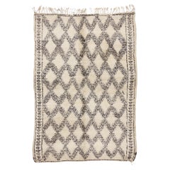1960's Berber Tribes of Morocco Vintage Beni Ourain Moroccan Rug, 06'01 x 08'06