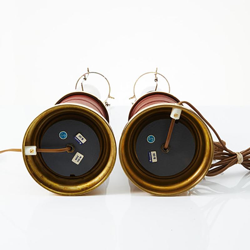 1960s Bergboms B50 Leather Table Lamps 1