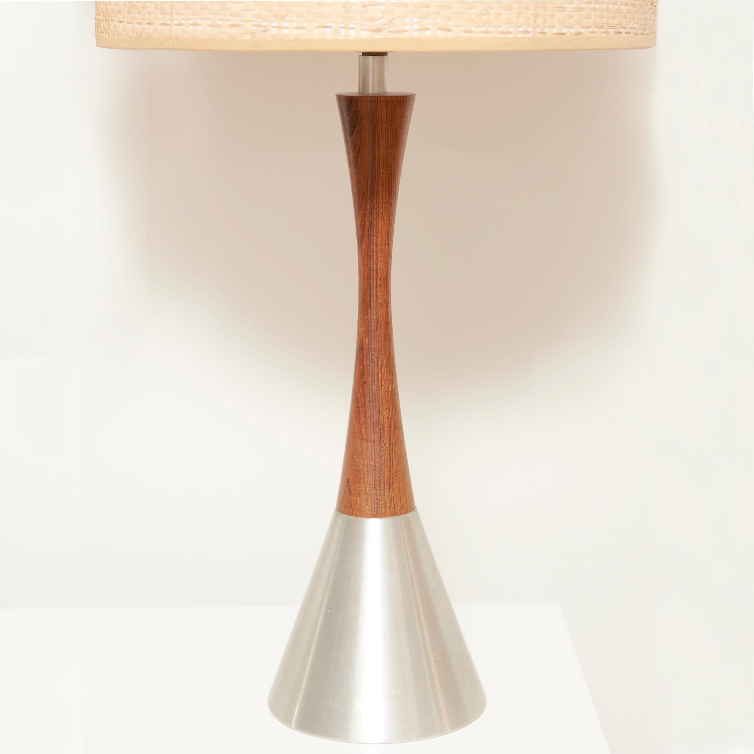 Swedish 1960s Bergboms lamps in Rosewood and steel