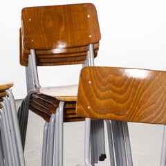1960s Berl & Cie Midcentury Stacking Chairs, Pagholz, Set of Twenty Four