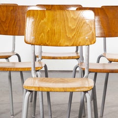 Ensemble de six chaises de salle à manger empilables Berl & Cie des années 1960, Pagholz