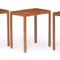 1960s Bernt Peterson, 3 Large Hardwood Side-Tables, Made by Rud Rasmussen