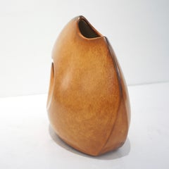 1960er Jahre Bertoncello italienische Vintage abstrakte Skulptur braun rot Keramikvase