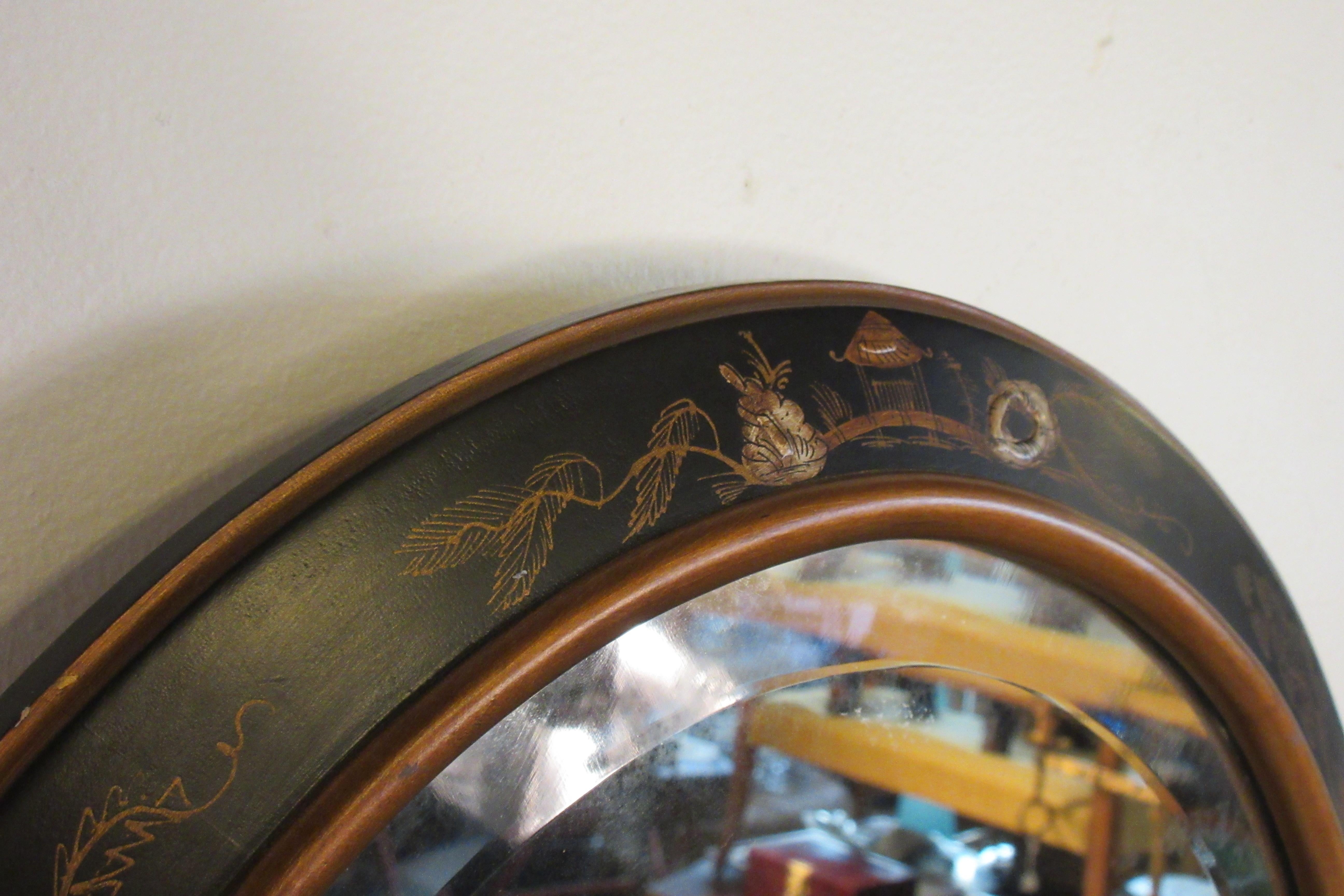 1960s Beveled Chinoiserie Mirror 4