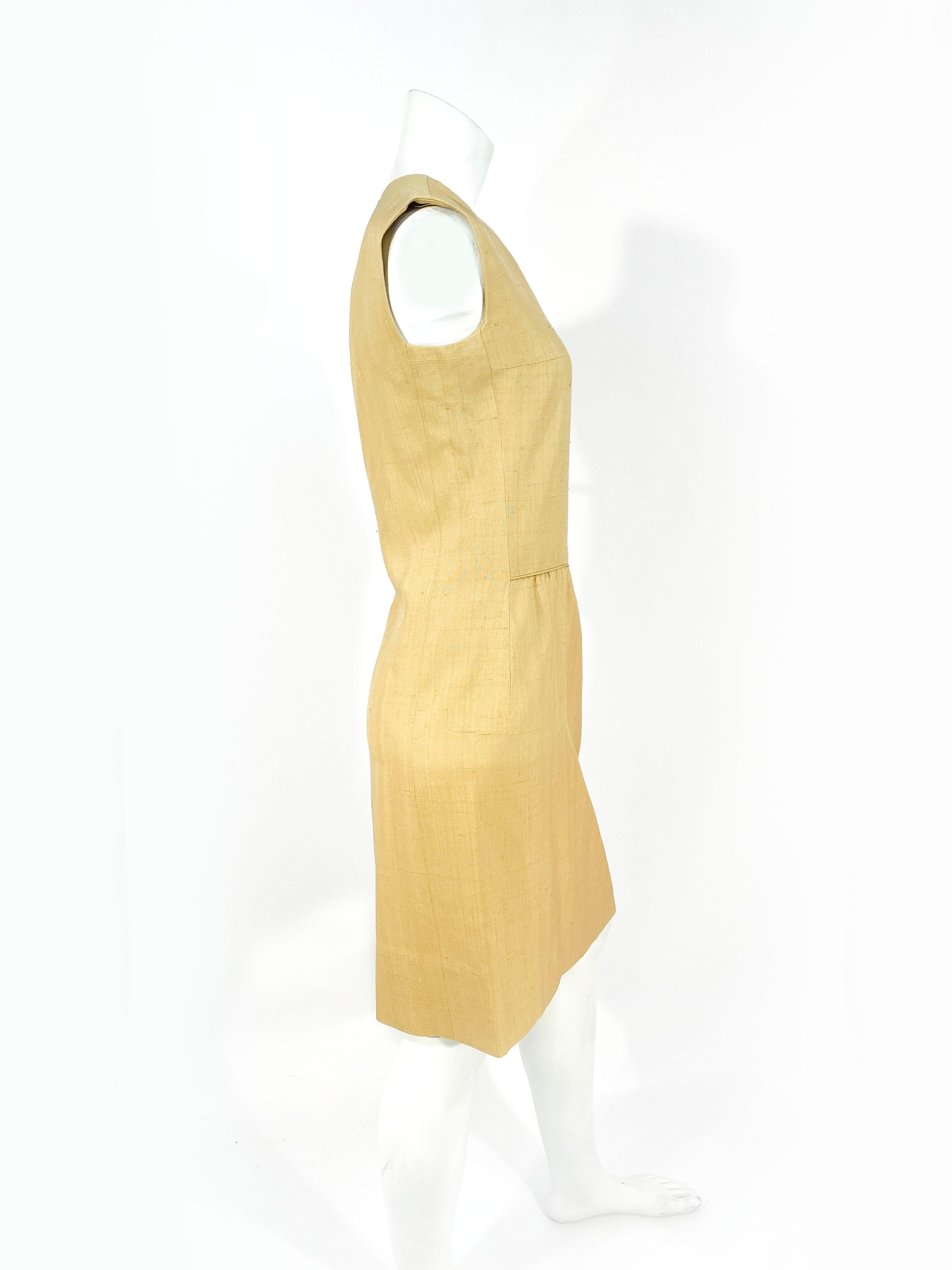 mustard silk dress