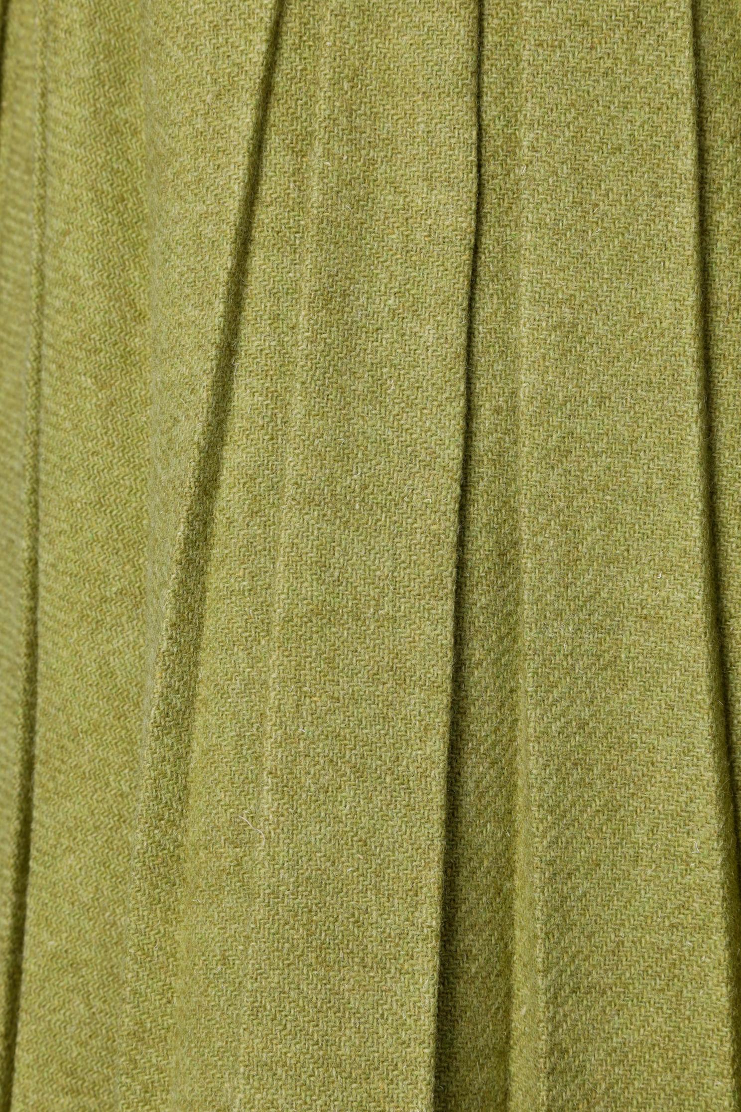 Brown 1960's bicolore wool skirt-suit Molyneux For Sale