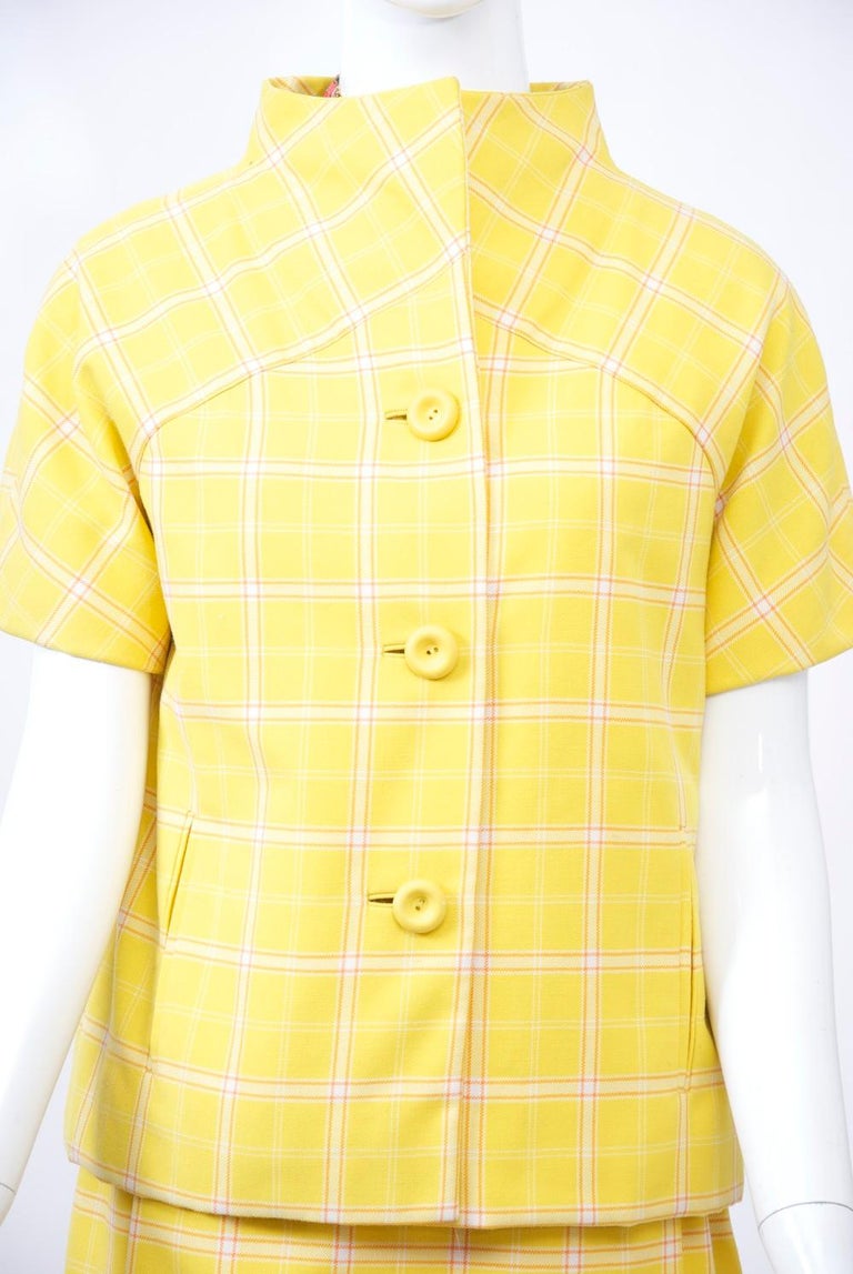 Vintage Red and Black Plaid with Yellow Accent Blazer SK /& Company 80/'s....Size 12 With Pockets....In Excellent Condition Lined