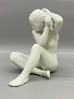 1960s Bing & Grondahl White Porcelain Greenland Girl