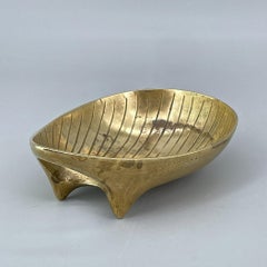 1960s, Biomorphic Sea Form Brass Table Dish