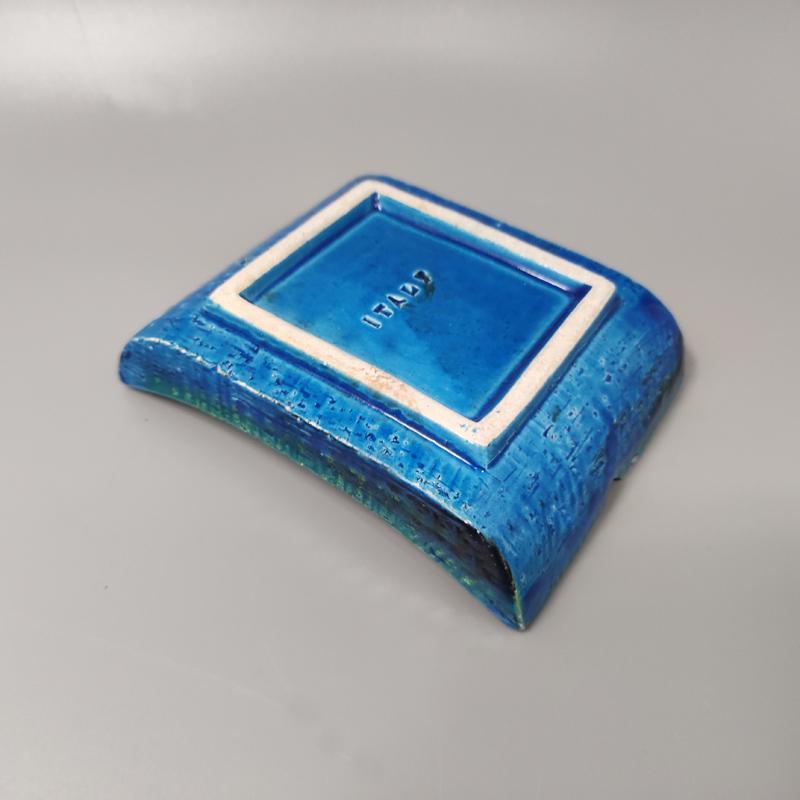 1960s Bitossi Ashtray/Catchall by Aldo Londi Blue Rimini Collection For Sale 1