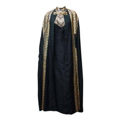 1960s Black and Gold Lamé Cloak