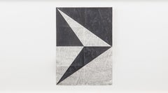 1960er Jahre Schwarzes und graues Tempera auf Papier von Hermann Glöckner