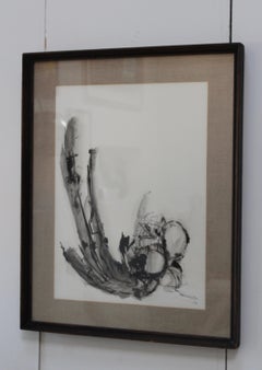 1960s Black and White Abstract Artwork
