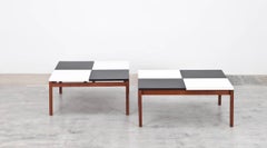 1960s Black and White Pair of Louis Butler Coffee Table
