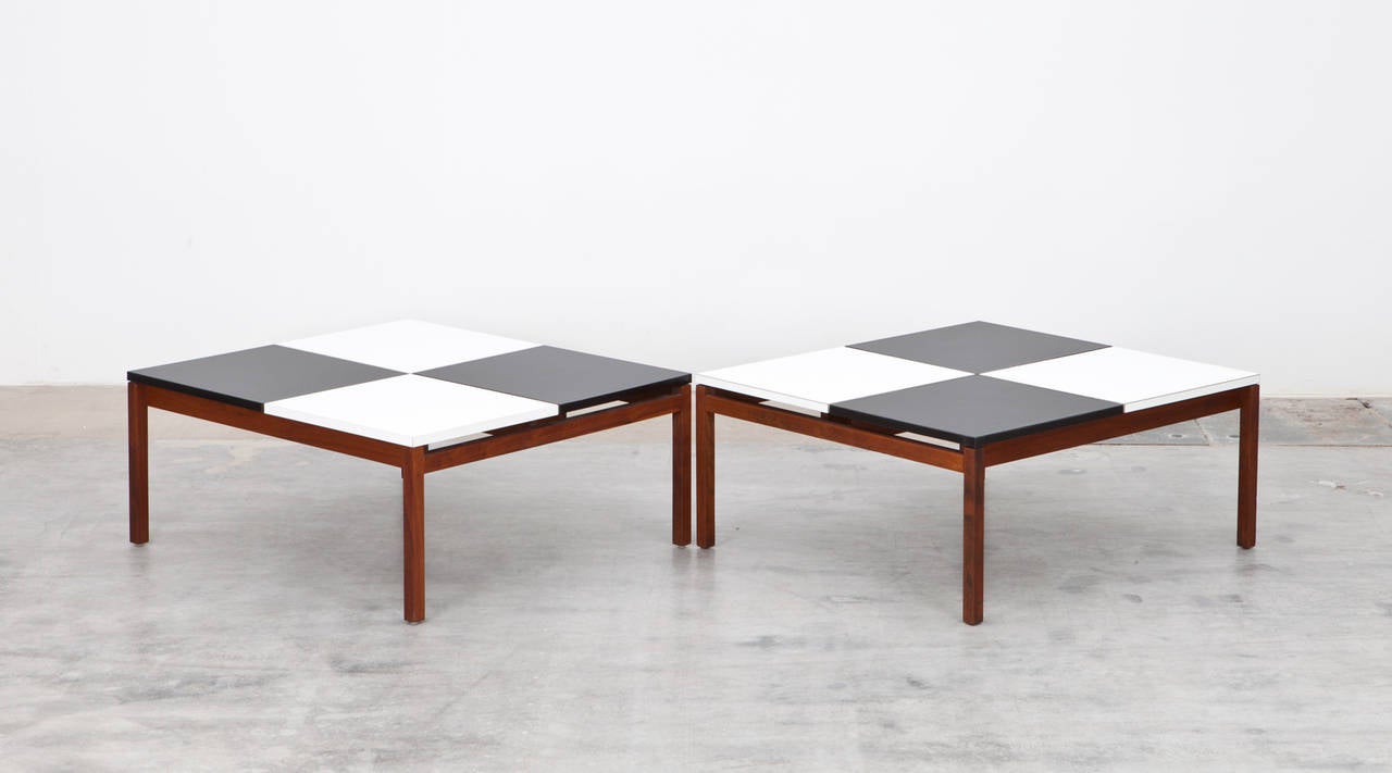 1960s Black and White Pair of Louis Butler Coffee Table 1