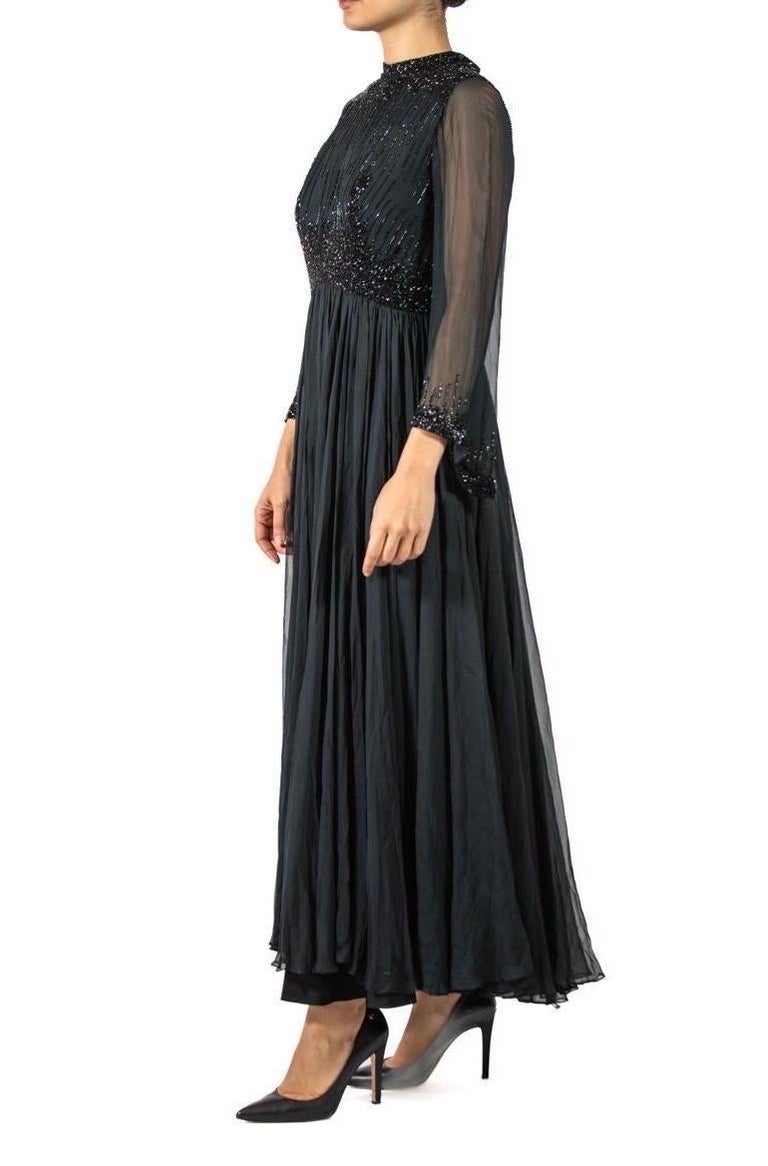 sachin and babi light blue dress Alex Evenings Petite Empire-Waist Gown & Bolero Jacket - Black/White