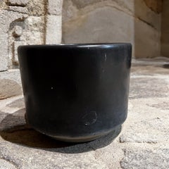 Schwarzes Keramik-Pflanzgefäß Gainey Architectural Modern Pottery Calif, 1960er Jahre