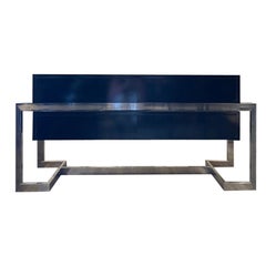 1960s Black Chest of Drawers in Steel and Wood