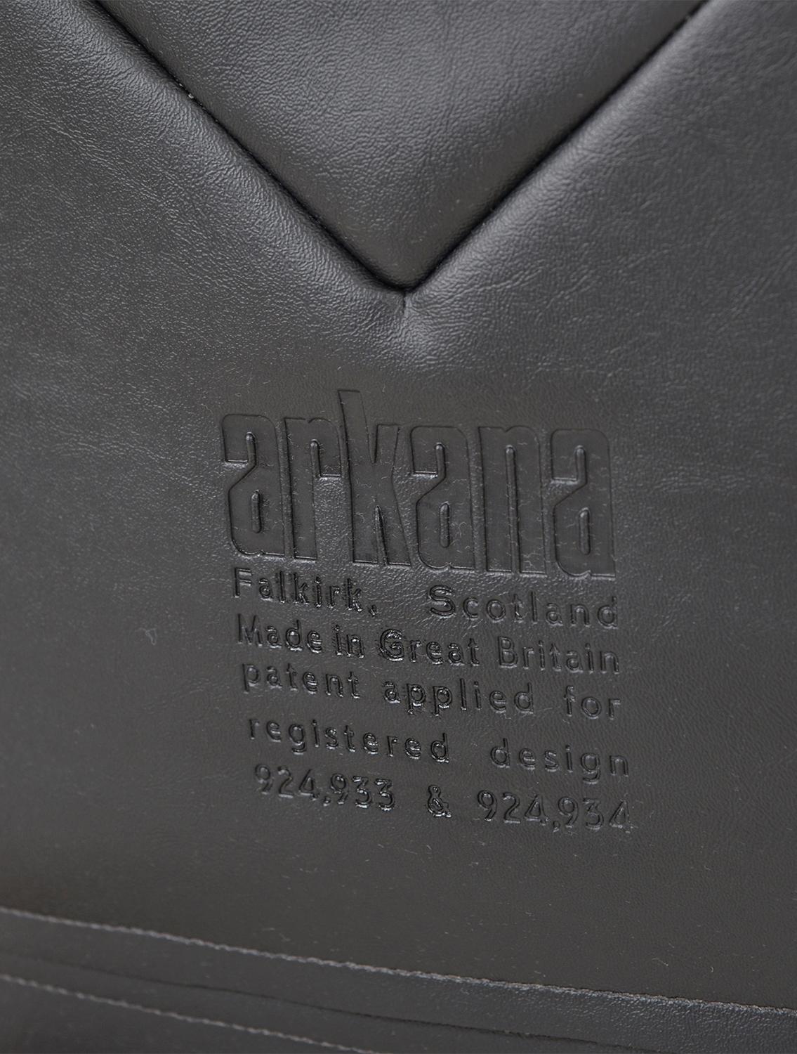 1960s Black Faux Leather Teak Safari Lounge Chair by Maurice Burke for Arkana UK 3