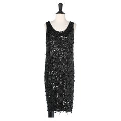 1960's black fully embroidered with fringes of  beads and sequins dress
