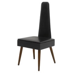 Retro 1960s Black Gentleman’s Valet Chair with Seat Storage