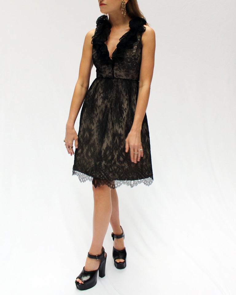 black long lace sleeve dress Black Lace Chiffon A-Line Long Elegant Dress