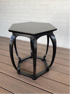 1960s Black Lacquer Side Table by Michael Taylor for Baker