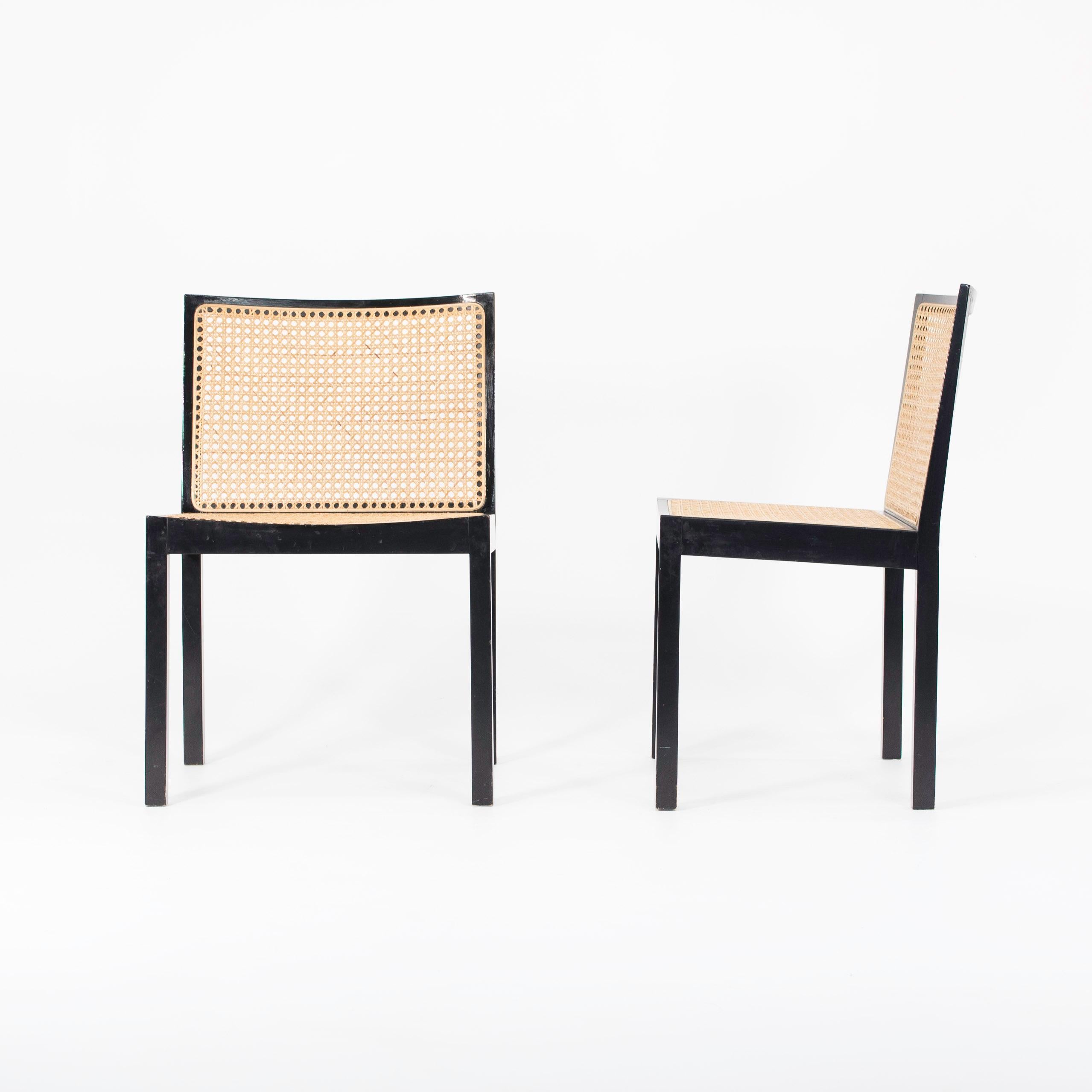1960s Black Lacquered Bankstuhl Chairs by Willy Guhl for Stendig, Set of Four For Sale 5