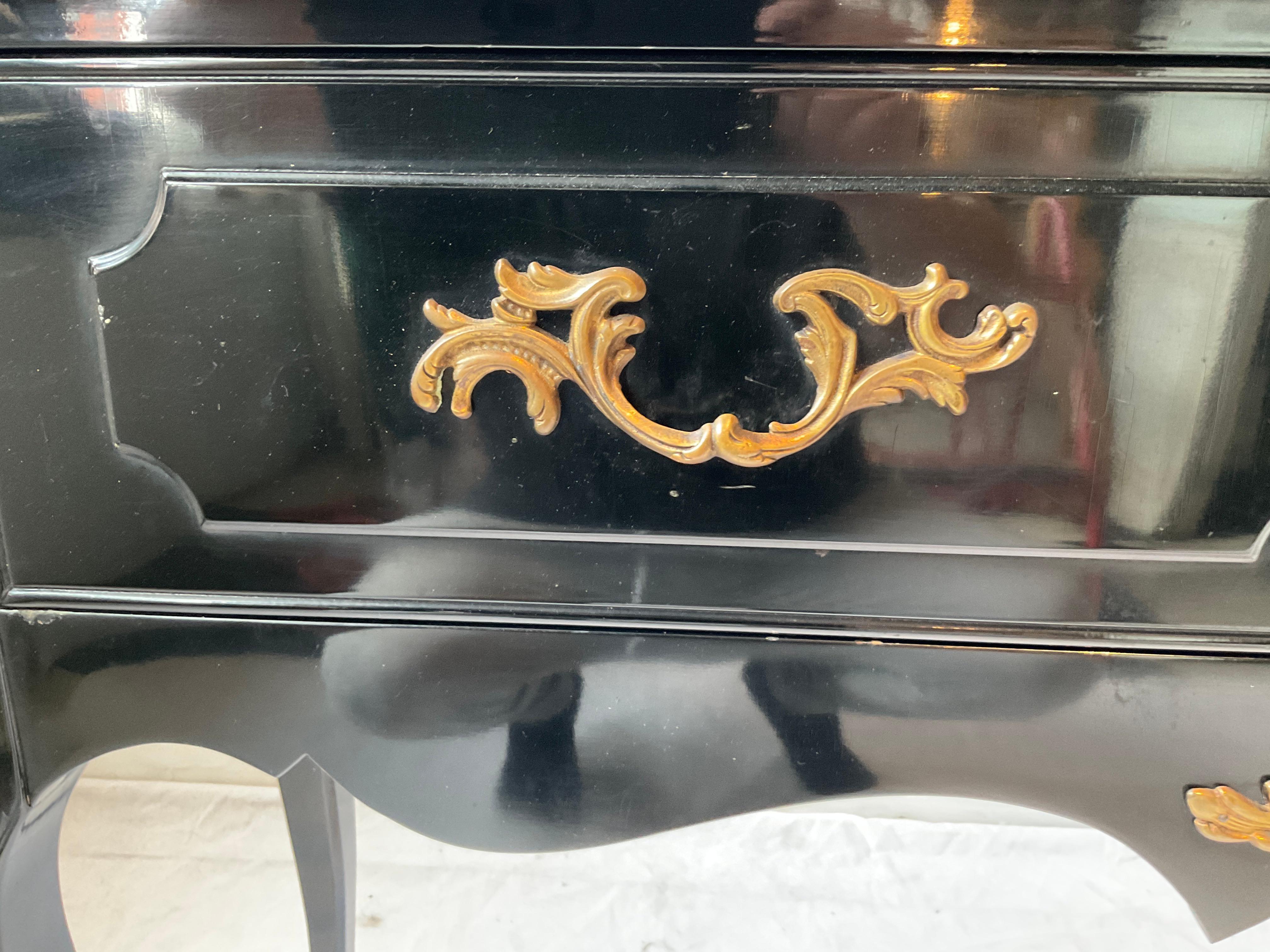 1960er Schwarz lackierter Konsolentisch im Regency-Stil von Bodart im Angebot 6