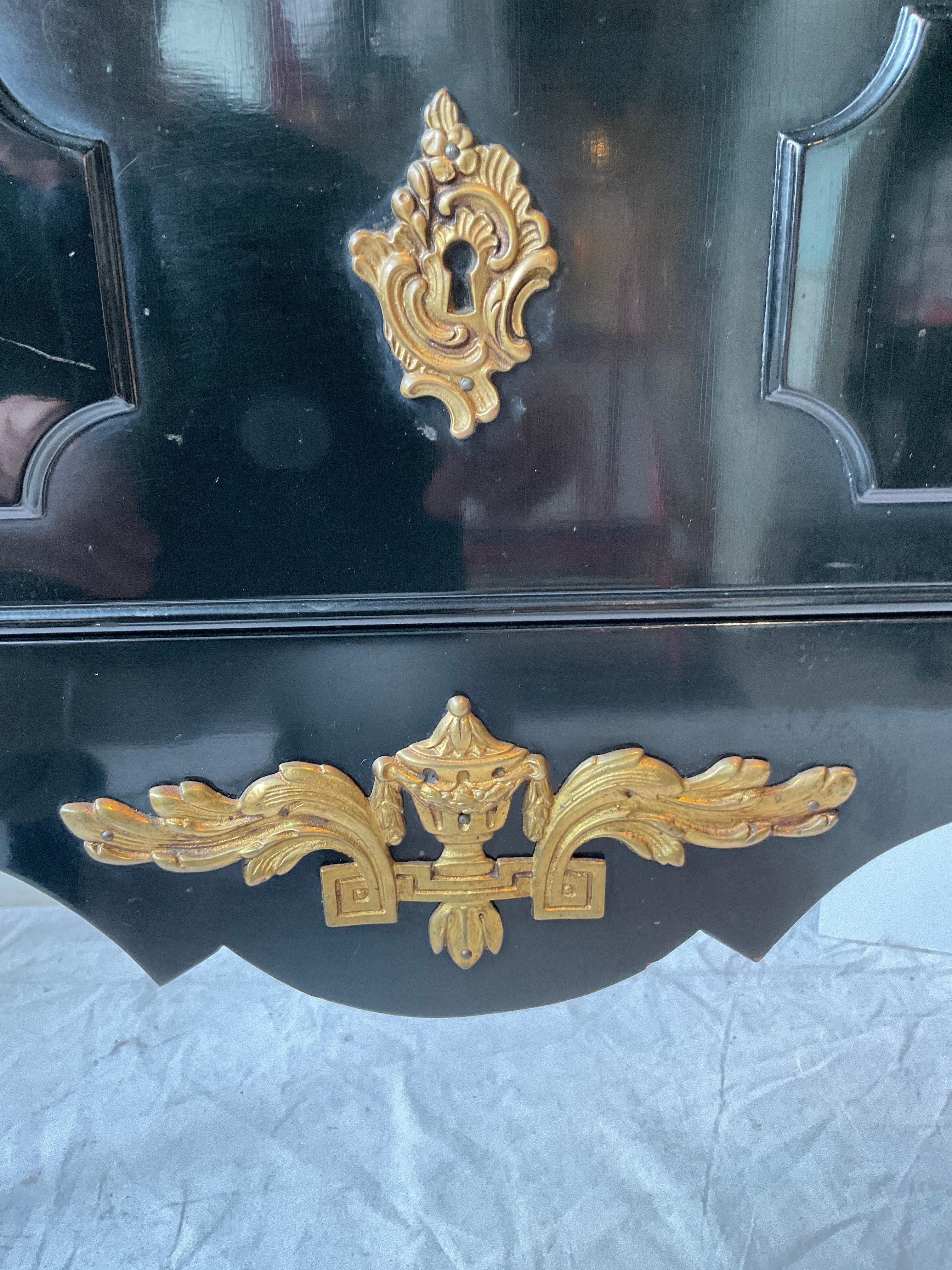 1960er Schwarz lackierter Konsolentisch im Regency-Stil von Bodart im Angebot 7