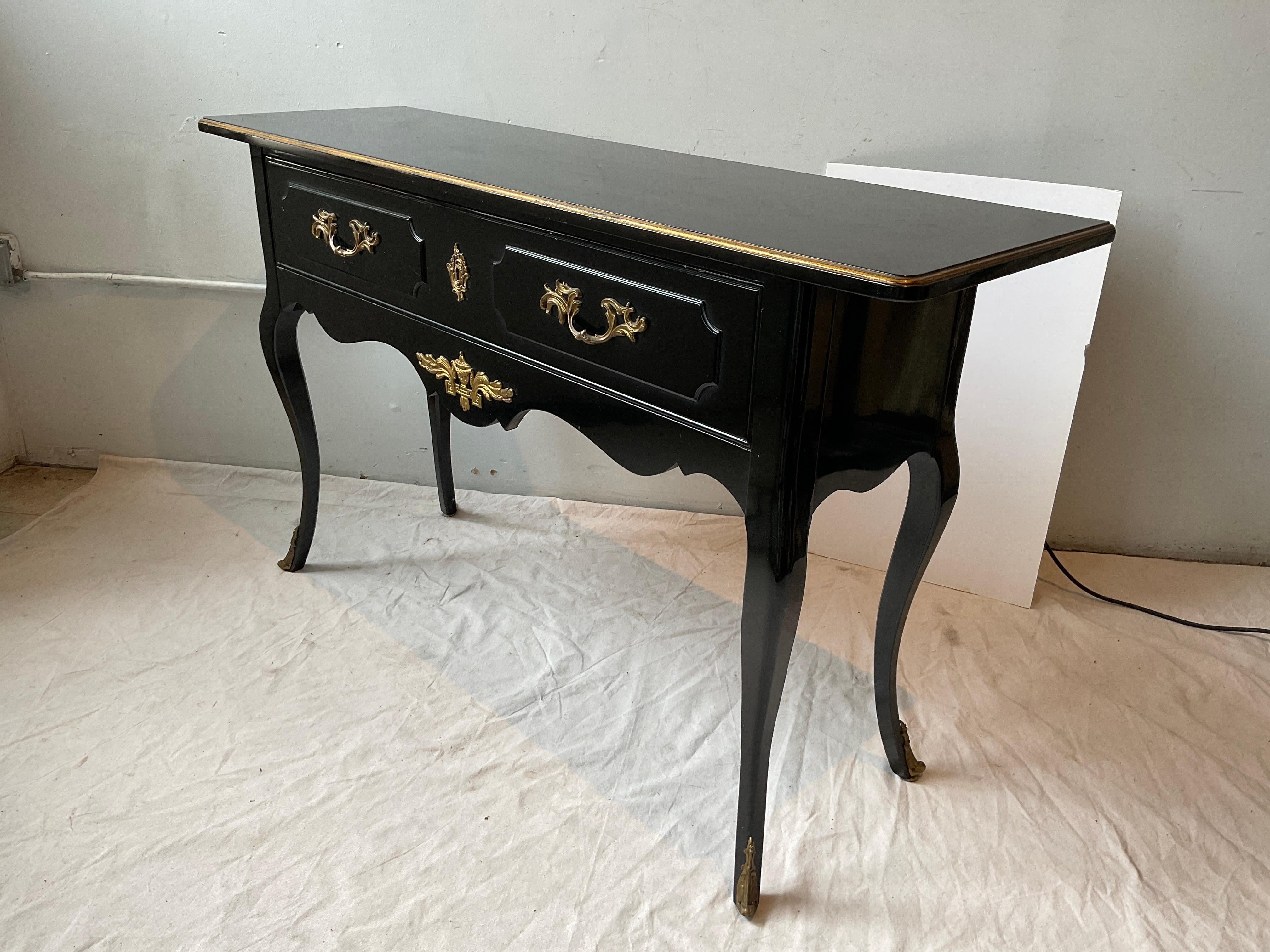 1960er Schwarz lackierter Konsolentisch im Regency-Stil von Bodart im Zustand „Gut“ im Angebot in Tarrytown, NY