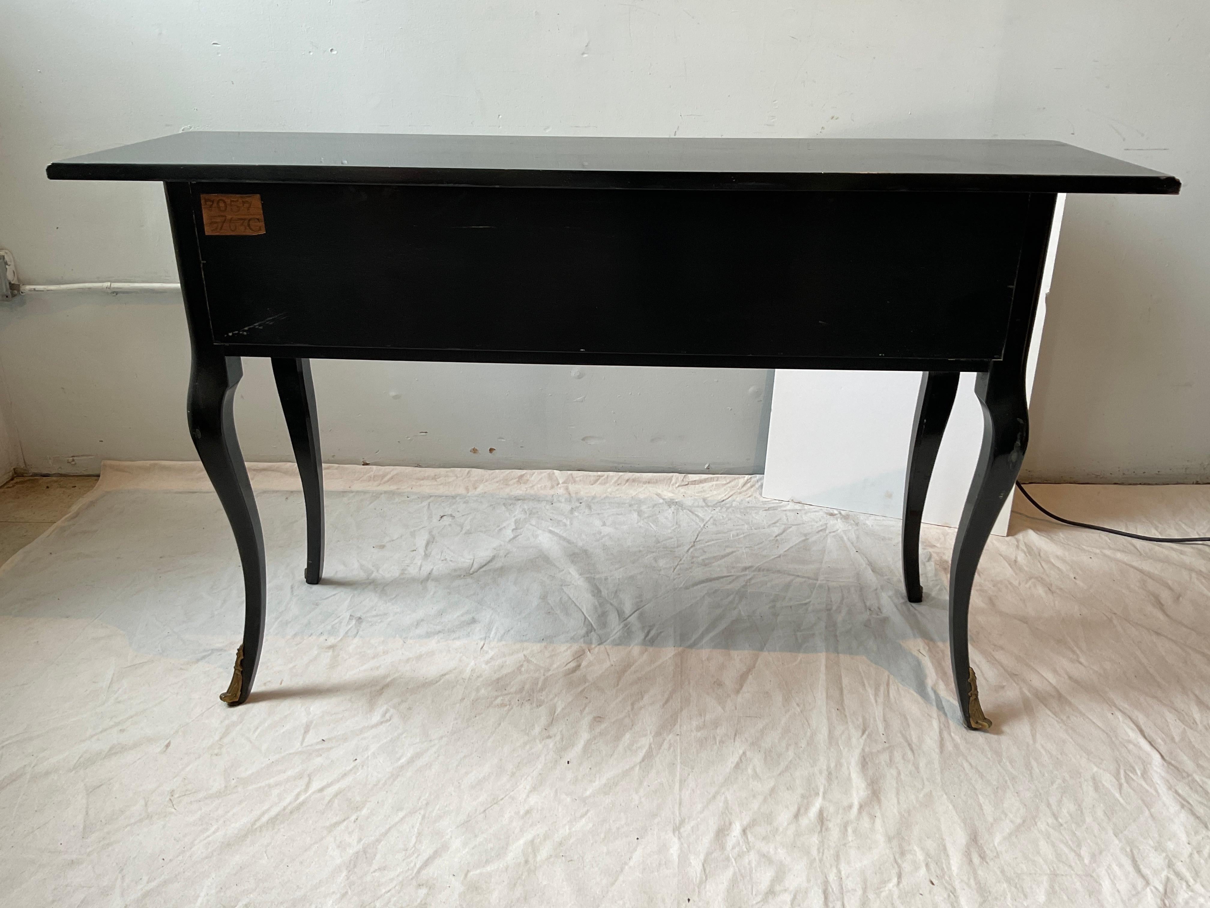 1960er Schwarz lackierter Konsolentisch im Regency-Stil von Bodart (Holz) im Angebot