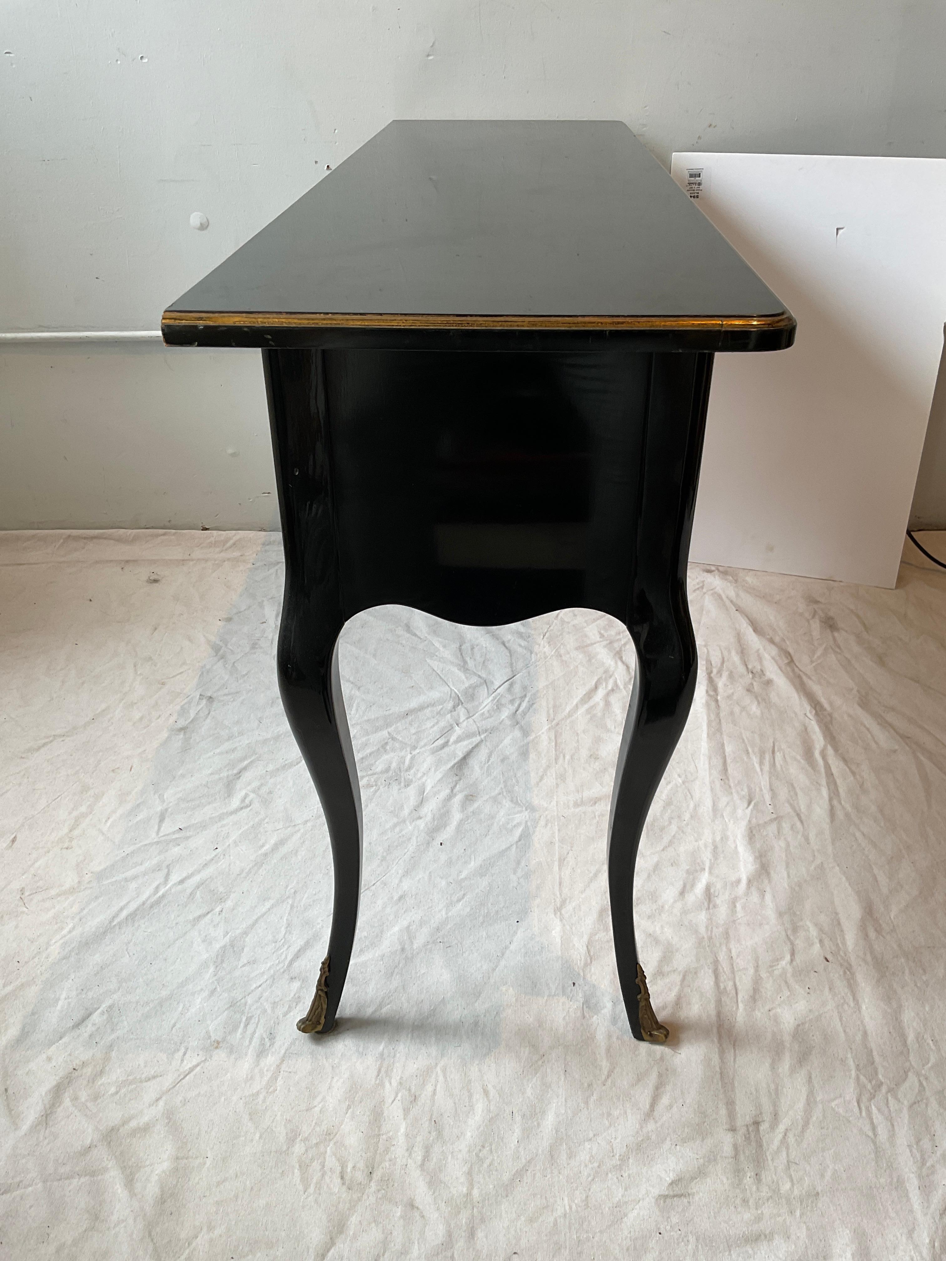 1960er Schwarz lackierter Konsolentisch im Regency-Stil von Bodart im Angebot 1