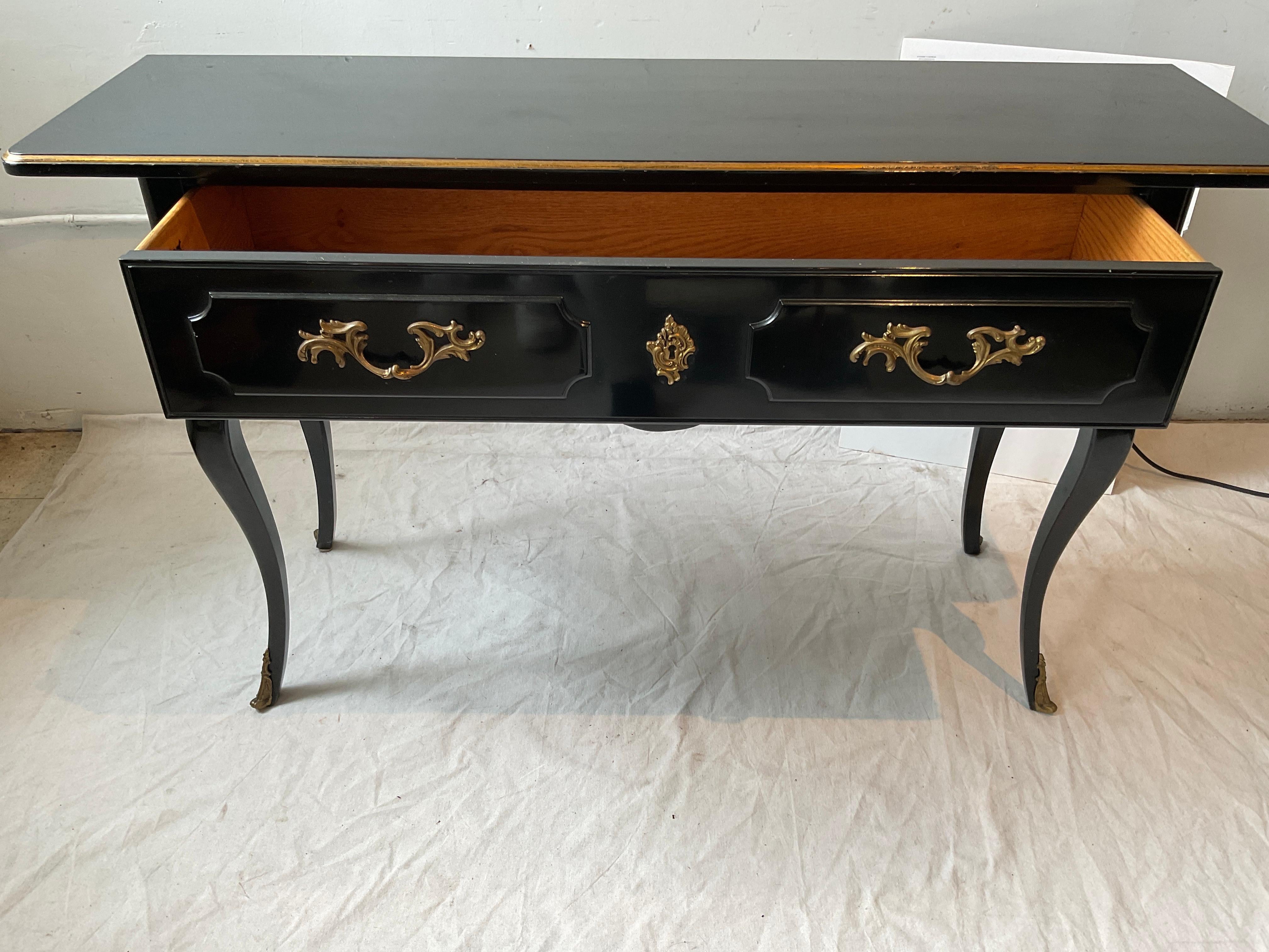 1960er Schwarz lackierter Konsolentisch im Regency-Stil von Bodart im Angebot 2