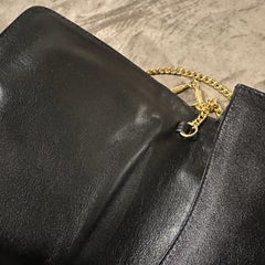 1960s Black Leather and Bakelite Italian Evening Bag