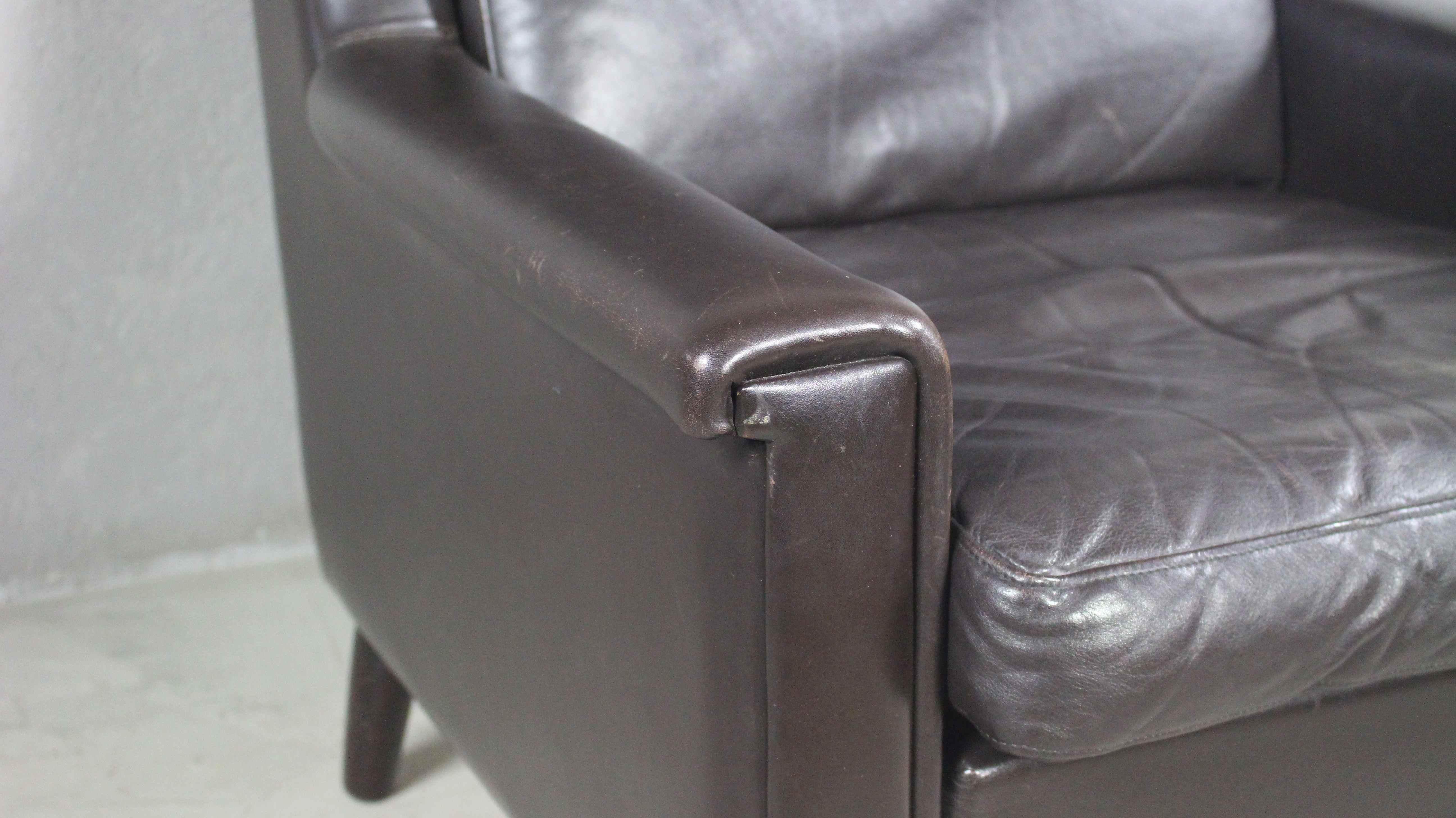 1960s Black Leather Chair by Georg Thams 8
