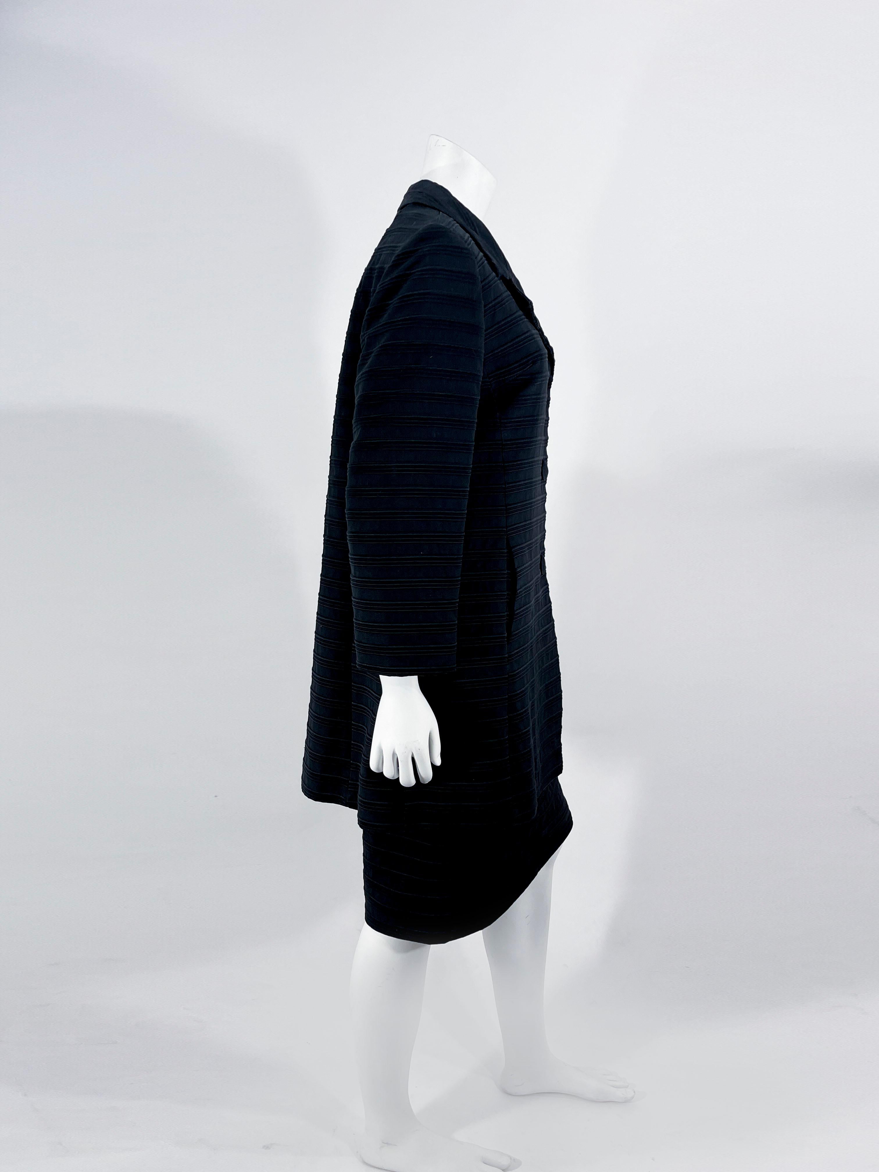 Ensemble robe et manteau noir de Lilli Ann des années 1960 Pour femmes en vente