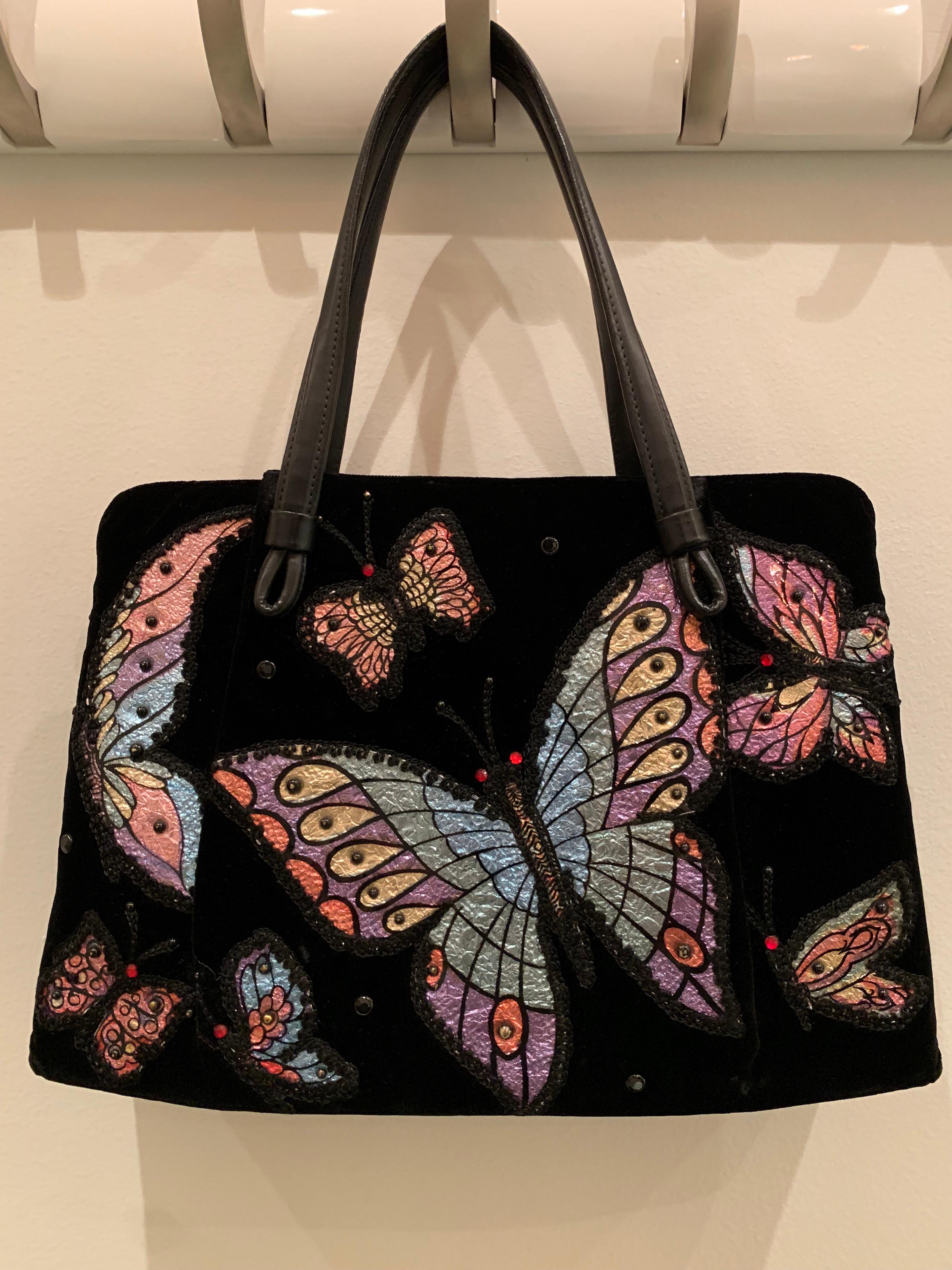 black velvet handbag