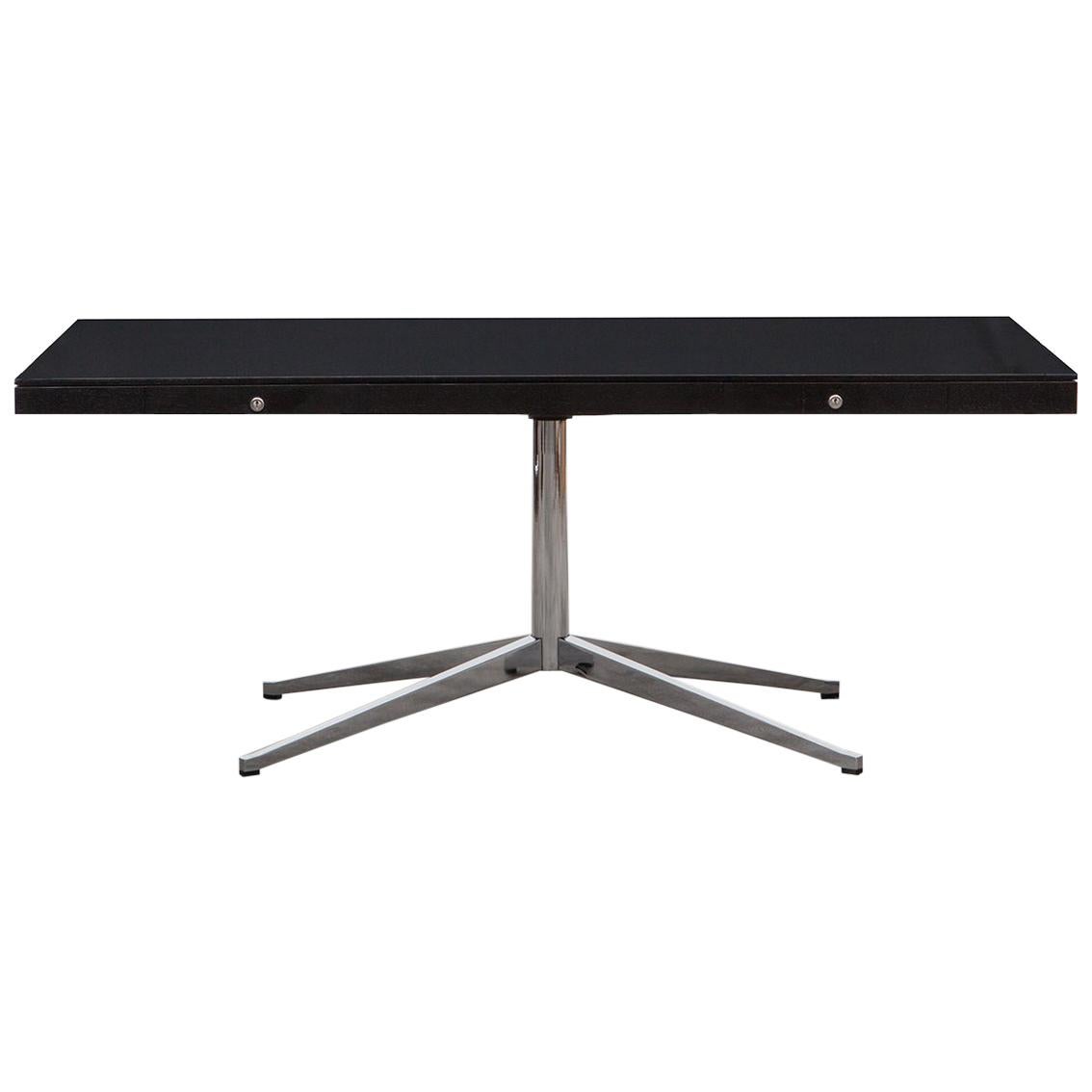 1960s Black Wooden Desk by Florence Knoll