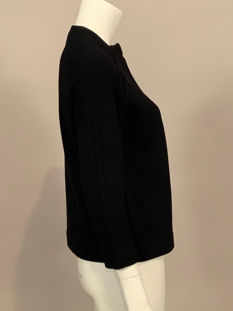 1960's Black Wool Cardigan Sweater with Gold Toned Toggle Closure at ...